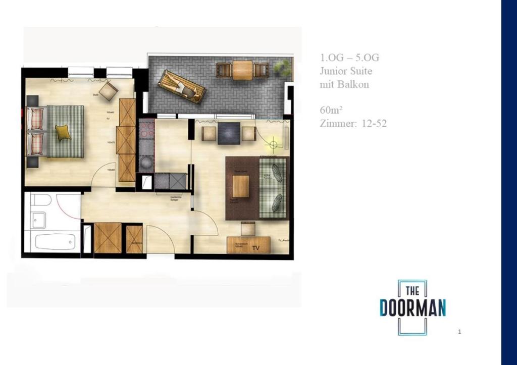 Floor Plan - Junior Suit with Balcony