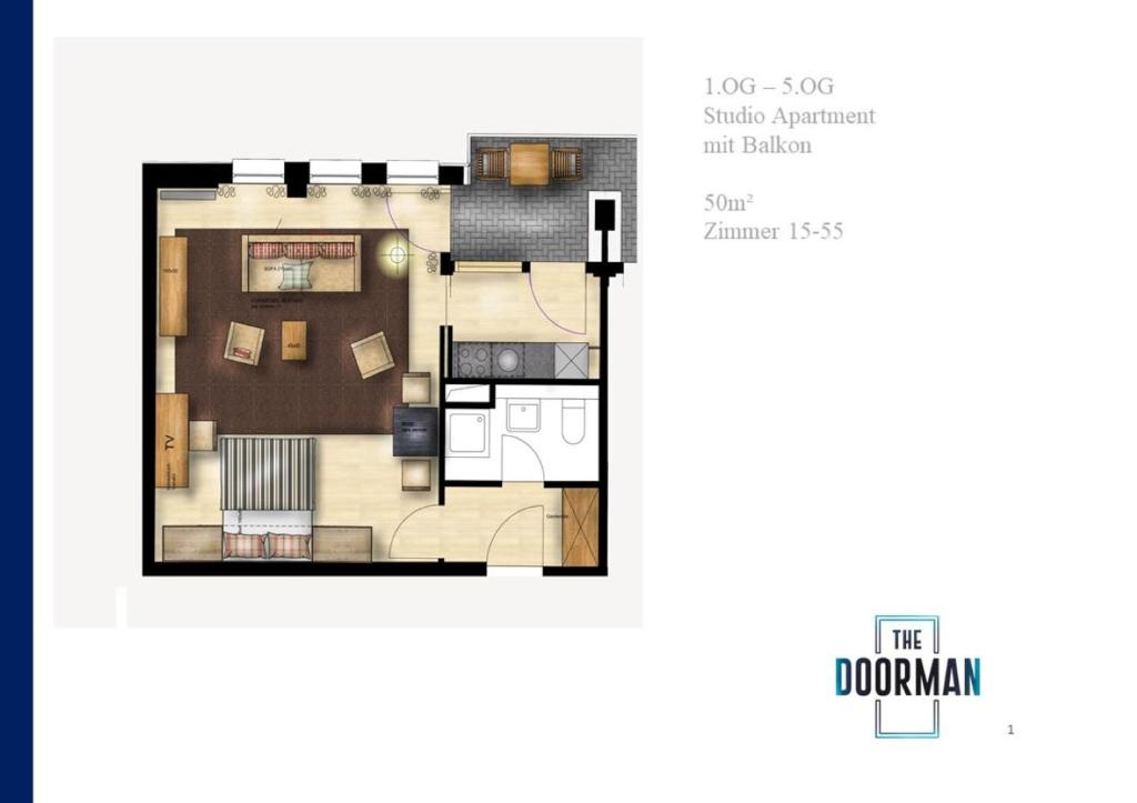Floor Plan Studio Apartment - 2