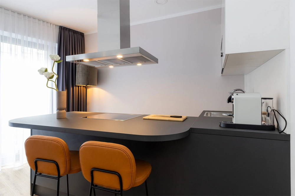 Küche Studio Apartament The Doorman Göthe Frankfurt