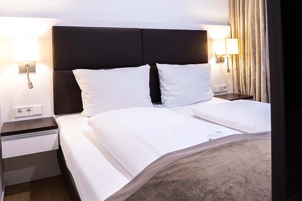 Schlafbereich Apartmant The Doorman Welle Frankfurt