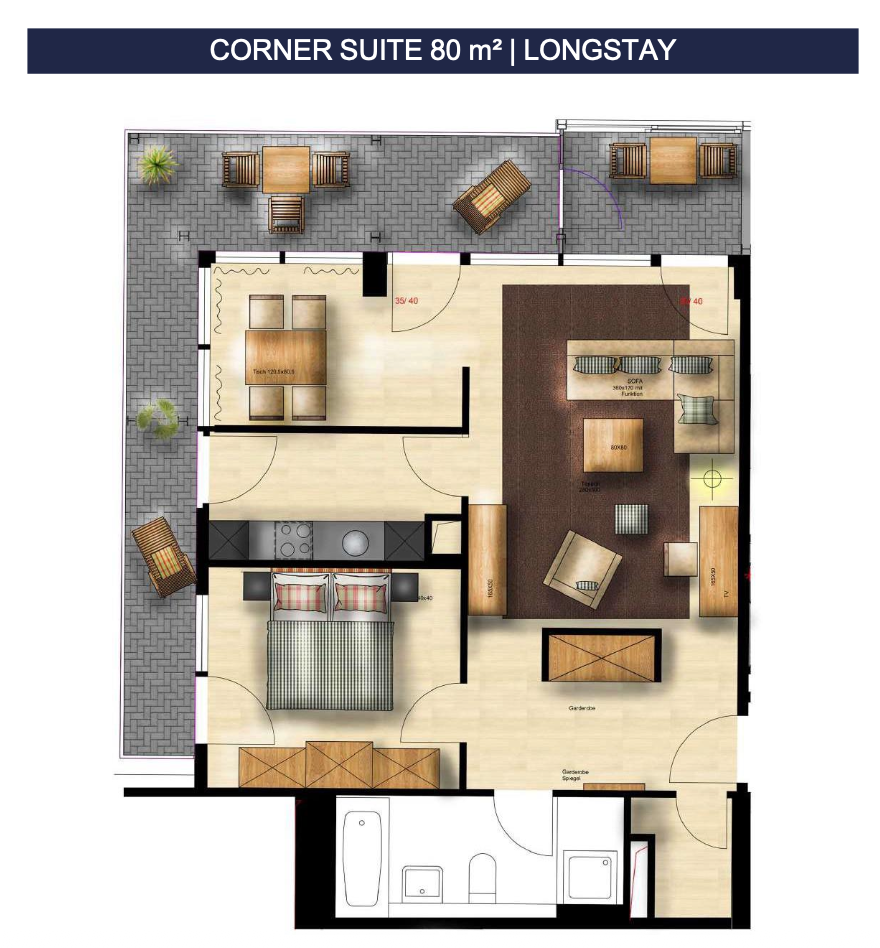 Grundriss - Corner Suite